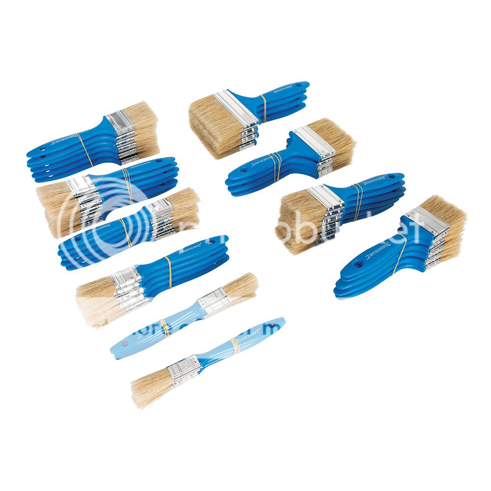 50 Pce Throw Away Mixed Paint Brush Set Brushes 1/2" 1" 1 1/2" 2" 3" 4